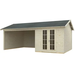 Skan Holz Vierasmaja katoksella 9,5 + 13,8 m² New
