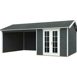 Skan Holz Vierasmaja katoksella Tilburg 9,5 + 13,8 m² harmaa Sale