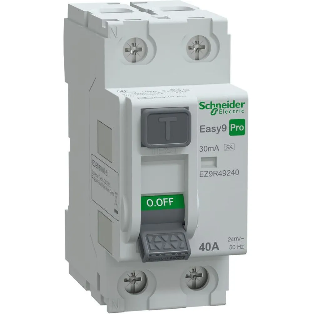 Schneider Electric Vikavirtasuojakytkin Easy9 RCCB 2P 40 A 30 mA A Clearance