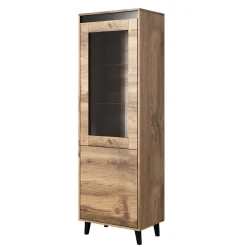 Nomla Vitriinikaappi NORD, ruskea/tummanharmaa (4693) Discount