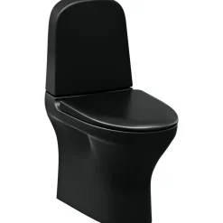 WC-istuin Estetic 8300, S/P-piilolukko, Soft Close -kansi, mattamusta - Gustavsberg New