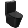 Interia WC-istuin Pako Rimless soft-close -kannella kaksoishuuhtelu, mattamusta Online