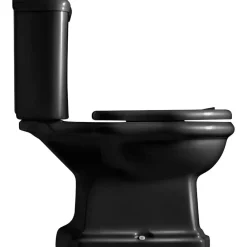 WC-istuin Retro Monoblocco, P-lukko, musta - Lavabo Online