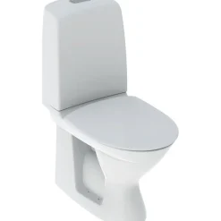 WC-istuin Standard, piilo-S-lukko, 2-huuhtelu, huuhtelukaulukseton, sis. kansi - Ido Discount
