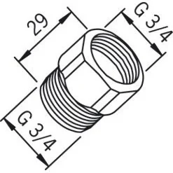 Yksisuuntaventtiili 105302 G3/4xG3/4 kromi - Oras