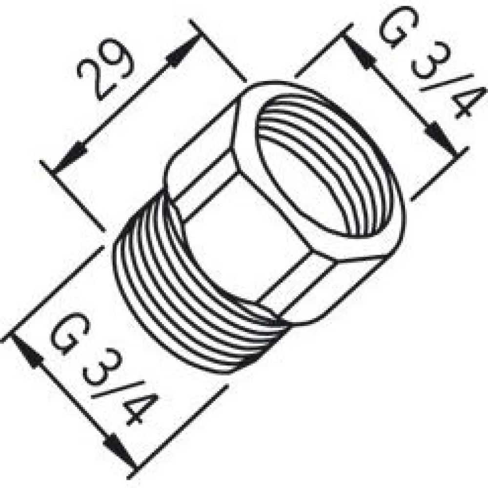 Yksisuuntaventtiili 105302 G3/4xG3/4 kromi - Oras